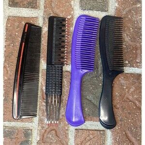 Vtg Comb Lot Of 4 USA Made, Mebco, Unbreakable, Revlon